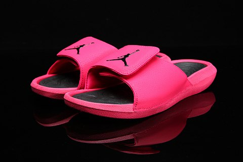 pink jordan flip flops